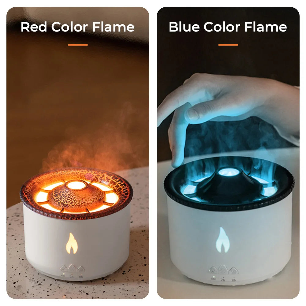 Jellyfish Volcano Flame Aroma Diffuser – Humidifier & Fragrance Diffuser for Home