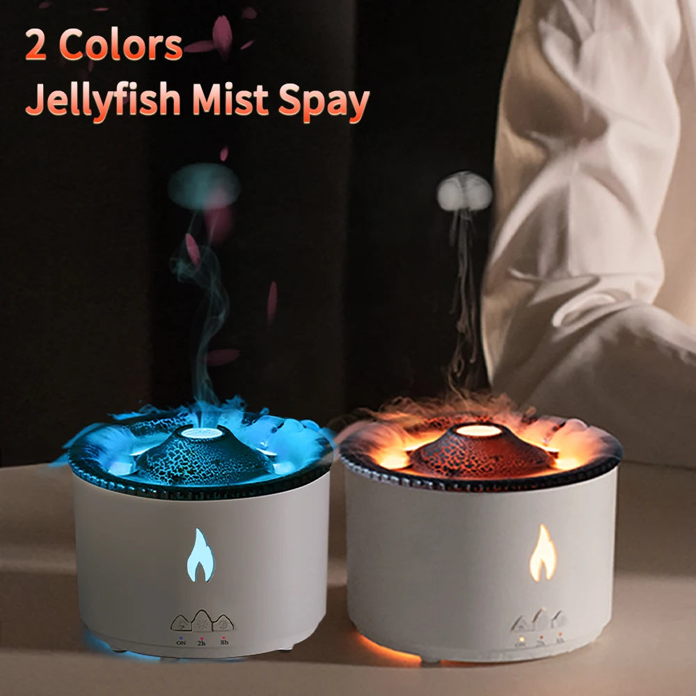 Jellyfish Volcano Flame Aroma Diffuser – Humidifier & Fragrance Diffuser for Home